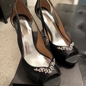 Black Satin Badgley Mischka Heels